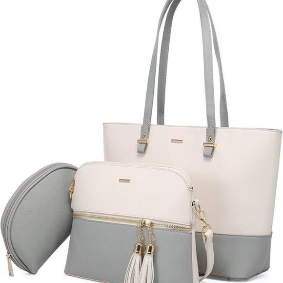 New  3pcs Purse Set   Handbags for Women Shoulder Bags Tote Satchel - Picture 15 of 16